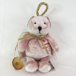 My Guardian Angel Pink Winged Teddy Bear with Lace by Aurora World 6" with Halo
